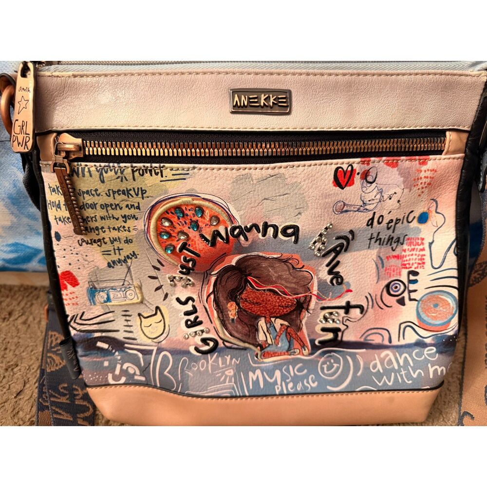 Anekke Fun And Music Crossbody Bag Girls Just Wanna Have Fun
